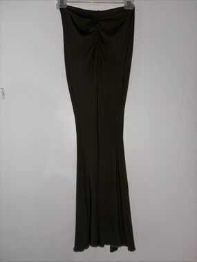 Army green Ruched Maxi/mermaid style Skirt